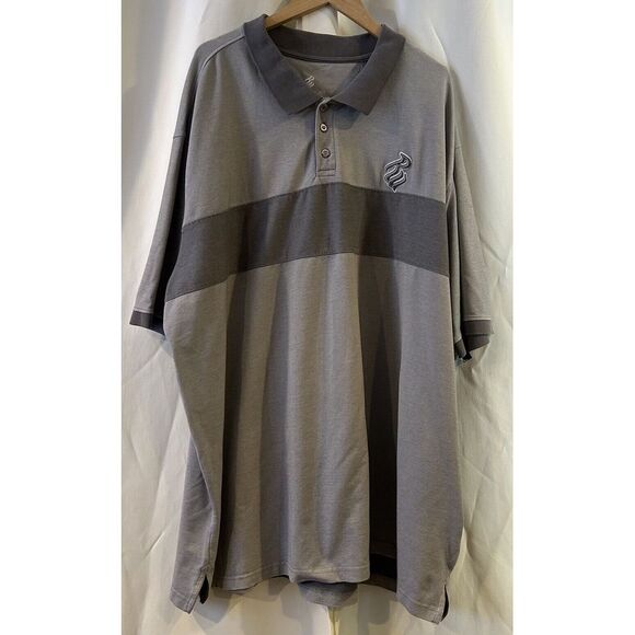 Rocawear Polo Shirt Men's 5XB Big Gray Short‎ Sleeves Logo Casual - Picture 1 of 6